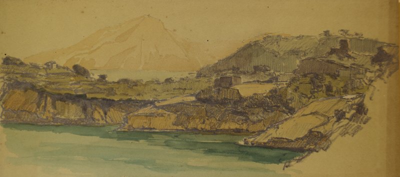 1932-1936 ca. - Costa napoletana con il Vesuvio sullo sfondo